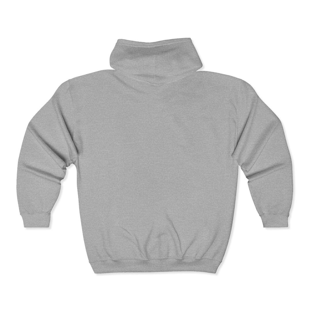 Grey - Embroidered Classic Zip Hoodie