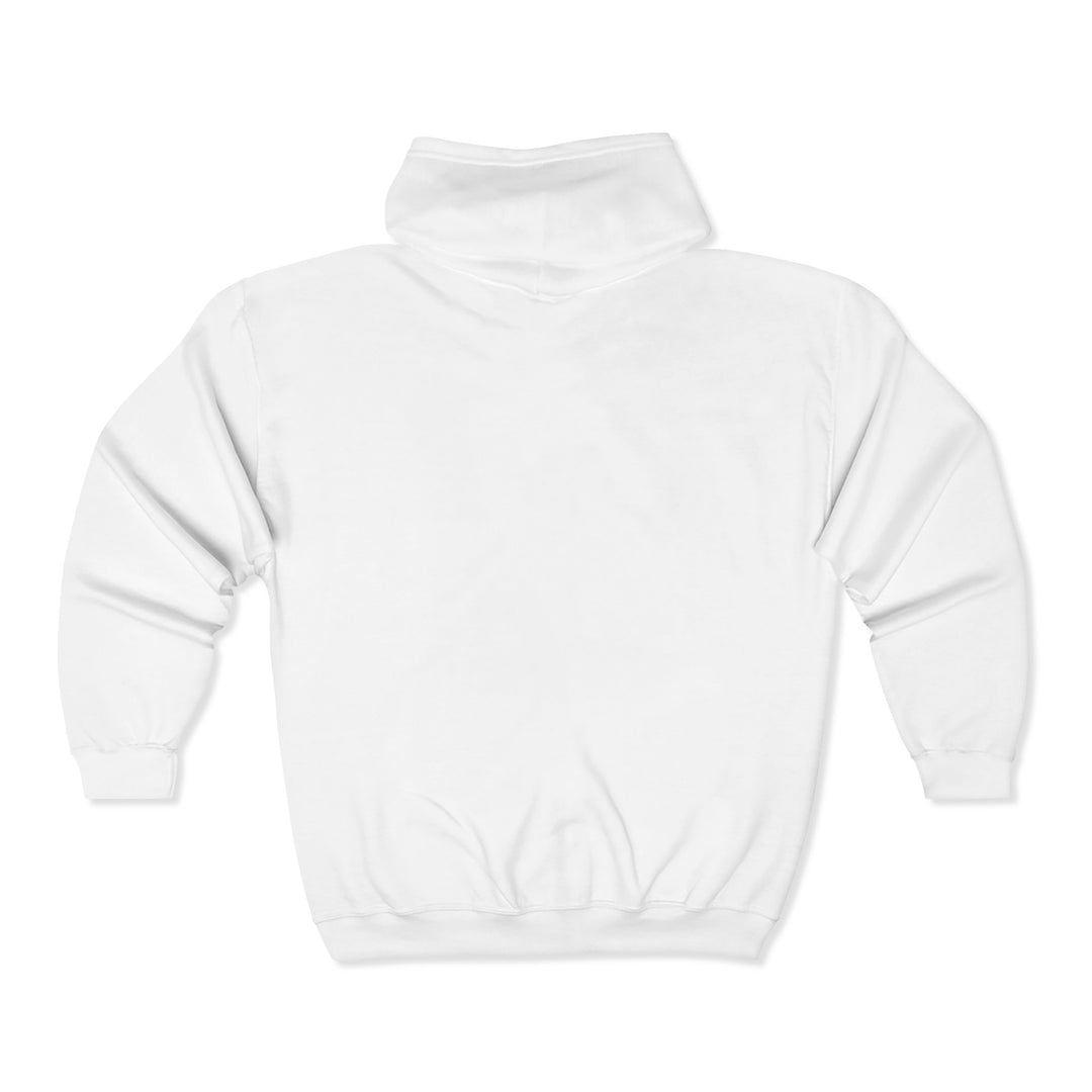 White - Embroidered Classic Zip Hoodie